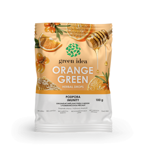 Green idea Orange green - bylinné bonbóny